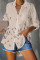 Apricot Butterfly Print Pocketed Shirt