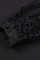 Black Lace Long Sleeves Shift Above Knee Dress