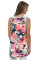 Blue Front Floral Print Back High-low Hem Tank