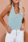 Sky Blue Knit Tank Top