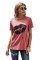 Kiss The Lip Distressed Cotton Tee