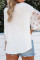 White Blossom Contrast Swiss Dot Knit Top