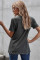 Gray Cotton Blend Tiger Tee