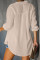 Apricot Butterfly Print Pocketed Shirt