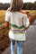 Multicolor Stripes Knit T-shirt with Slits