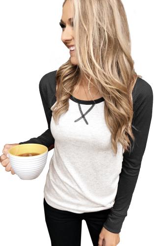 Black Season Awaits Long Sleeve Raglan Top