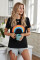 Black Pot Of Gold Heathered Rainbow Tee