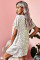 V-Neck Half Sleeve Leopard Casual T Shirt Dress with Pockets