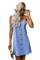 Sky Blue Buttoned Slip Dress