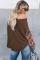 Brown Floral Sleeve Pullover Top