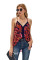 Blue Leaf Print Tank Top