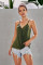 Green Spaghetti straps Slip Camisole
