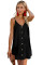 Black Buttoned Slip Dress
