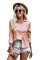 Orange Embossed Button Shirt