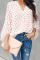 White Love You Boo Balloon Sleeve Blouse