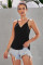Black Spaghetti straps Slip Camisole