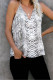 White Snake Printed Racerback Tank Top