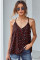 Red Leopard Printed Racerback Tank Top