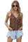 Brown Leopard Drape Tank