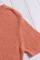 Orange Short Sleeve Knit Top