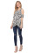 White Leopard Print Cold Shoulder Top