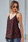 Red Leopard Printed Racerback Tank Top