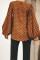Brown Dot Boo Balloon Sleeve Blouse