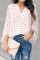 White Love You Boo Balloon Sleeve Blouse
