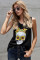 Black Skull Print Tank Top
