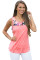 Pink Front Floral Print Back High-low Hem Tank
