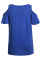 Blue Cold Shoulder High Low Top