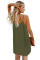 Green Buttoned Slip Dress