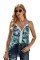 Green Leaf Print Tank Top