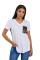 White Leopard Printed Splicing T-Shirt