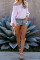 Purple Contrast Eyelet Thermal Knit Top