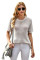 Apricot Short Sleeve Knit Top