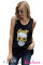 Black Skull Print Tank Top