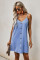 Sky Blue Buttoned Slip Dress