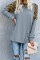 Gray Leopard Stitching Long Sleeve Top
