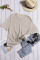 Apricot Short Sleeve Knit Top