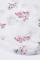 White Blossom Contrast Swiss Dot Knit Top