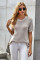 Apricot Short Sleeve Knit Top