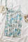 Sky Blue Floral Pattern Buttoned Slip Cami Dress