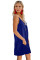 Blue Buttoned Slip Dress
