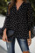 Black Love You Boo Balloon Sleeve Blouse
