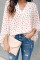 White Love You Boo Balloon Sleeve Blouse