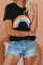 Black Pot Of Gold Heathered Rainbow Tee