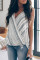 Gray Striped Drape Tank