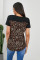 Leopard Printed Splicing T-Shirt