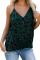 Green Leopard Printed Racerback Tank Top